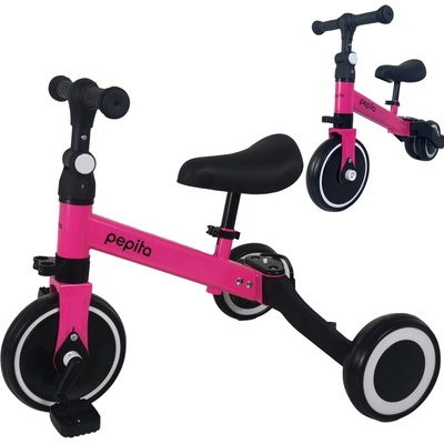 Foxy 3в1 конвертируем велосипед за джогинг с подвижни педали и регулируеми колела - розово-черно (TIANXING-SL-08-pink-black)