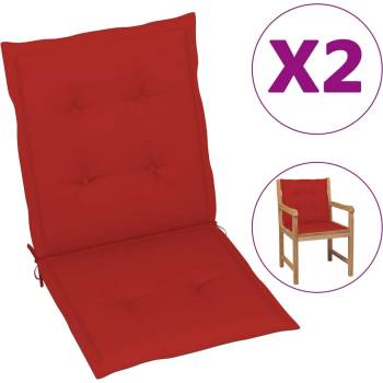 Image 1 of vidaXL Възглавници за столове 2 бр червени 100x50x3 см Оксфорд плат (47558)