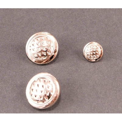 Pokovovaný filigránsky gombík so spodným prišitím - zlatá - priemer 2,5 cm