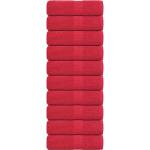 vidaXL Кърпи за гости FROGN 10 бр. червени 30x50 см 360 г/м2 (136925)