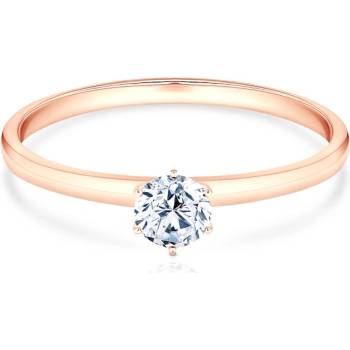 SAVICKI Годежен пръстен savicki: розово злато, лабораторен диамант
