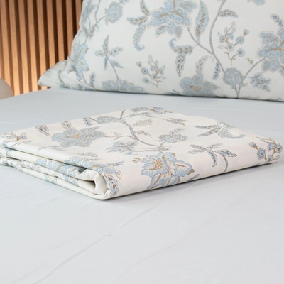 Takoy Prostěradlo 250x250 bavlněný satén květiny Ayla-HT-01242 | 250x250 cm prostěradlo na postel