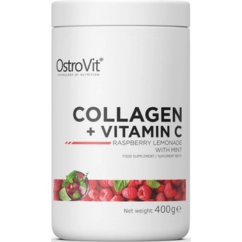 OstroVit Collagen + Vitamin C / Powder [400 грама] Малинова лимонада с мента