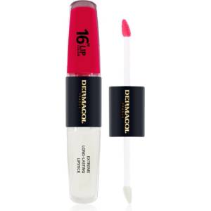 Dermacol 16H Lip Colour дълготрайно червило и гланц за устни цвят 04 Revenge Red 2x4ml