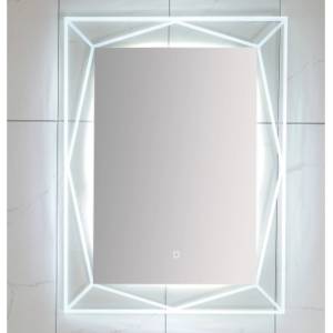 Inter Ceramic Огледало за баня с вградено LED осветление Врана, 60x80 см, с три вида светлина