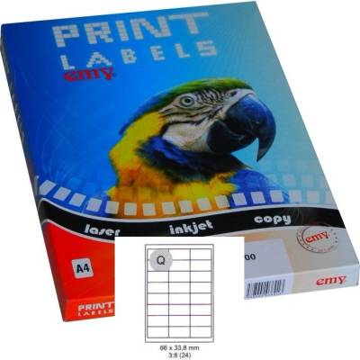 PRINT Popisovače 66 x 33,8 mm bílé