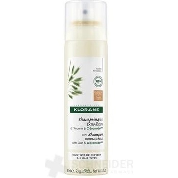 KLORANE SUCHÝ ŠAMPÓN s ovseným mliekom a ceramidmi veľmi jemný na tmavé vlasy 1x150 ml