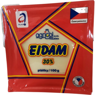 Agricol Eidam 30% plátky 100g