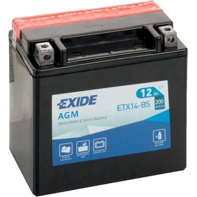 Мото акумулатор Exide YTX14-BS 12Ah L+ (YTX14-BS EXIDE)
