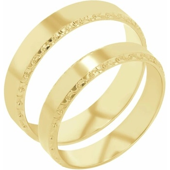 Eppi Zlaté snubní prsteny se zdobenými okraji Rahim RW45275