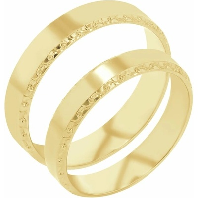 Eppi Zlaté snubní prsteny se zdobenými okraji Rahim RW45275