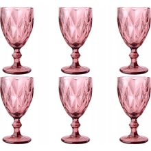 Design Sklenice na bílé víno sklenice na červené víno Affek Elise Pink odstíny růžové 6 x 250 ml