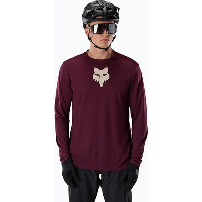 Fox Racing Мъжка велосипедна блуза с дълъг ръкав Fox Racing Ranger Fox Head LS dark maroon