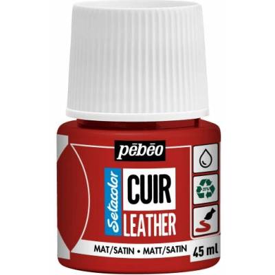 Pebeo Setacolor matt satin farba na kožu 45 ml intenzívna červená