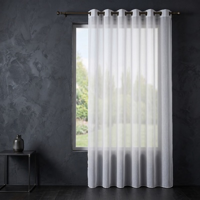 Dekorační dlouhá volánová záclona s kroužky LADA WOAL RING bílá 200x250 cm MyBestHome