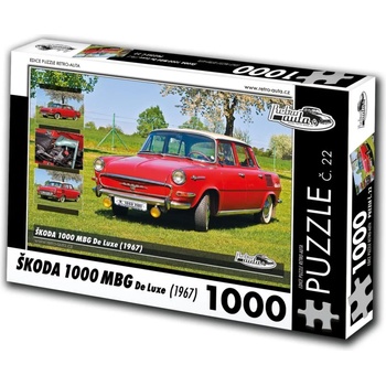 Image 1 of Retro cars - Puzzle Škoda 1000 MBG De Luxe (1967) - 1 000 piese