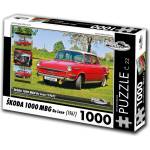 Retro cars - Puzzle Škoda 1000 MBG De Luxe (1967) - 1 000 piese