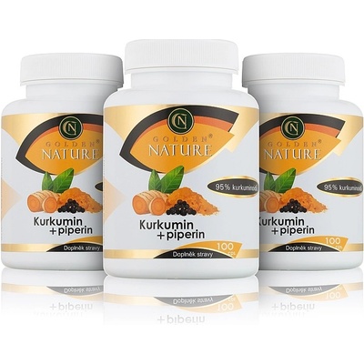 Golden Nature 2+1 Kurkumin 95% + Piperin 300 kapslí