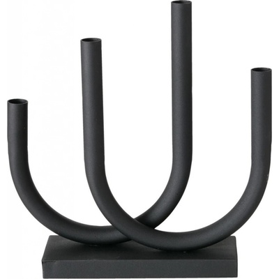 Boltze Home Kovový svícen Tonis, 34 x 33 cm, černý černá