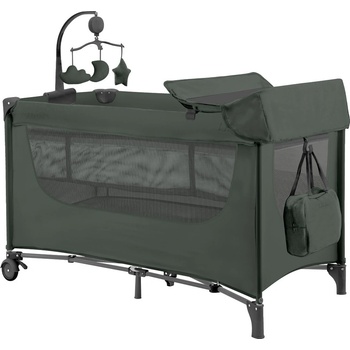 KikkaBoo Бебешка кошара на две нива KikkaBoo - Nighty Night, Green (31003010155)