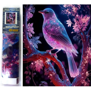 Image 1 of Norimpex - Puzzle Diamant painting: Night bird 30x40cm - 1 - 39 piese