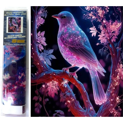 Norimpex - Puzzle Diamant painting: Night bird 30x40cm - 1 - 39 piese