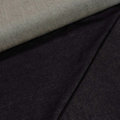 TextilCentrum.cz Bavlněná riflovina (denim, džínovina) černá č.8, klasická, š.160cm, 420 g/m2, 100% bavlna (látka v metráži)