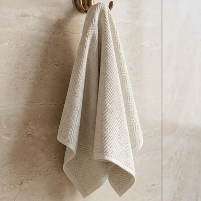 Knitva ručník rybí kost 50 x 100 cm slonová kost