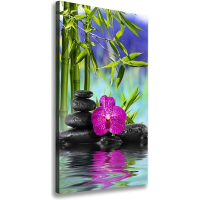 Vertikálny foto obraz na plátne Orchidea a bambus 50x100 cm
