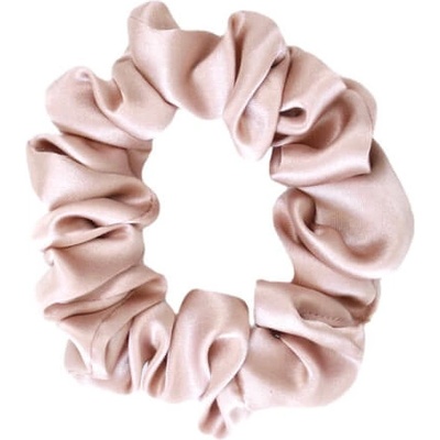 MURU Úzká Hedvábná Scrunchie Gumička - Růžová