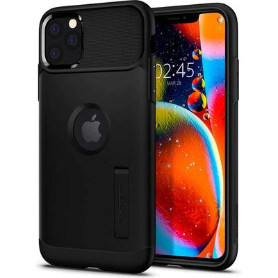 Spigen Slim Armor Case - хибриден кейс с висока степен на защита за iPhone 11 Pro Max (черен)