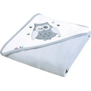 Osušky pre bábätká Akuku Detská osuška 100x100 tyrkysová so sovou