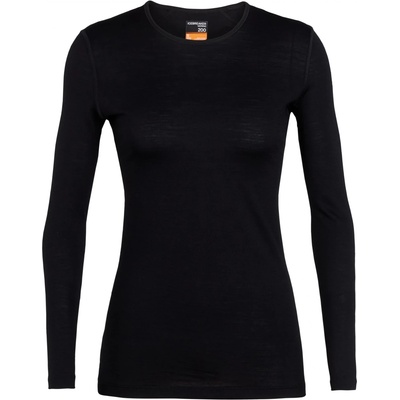 Icebreaker Дамско мериносово термобельо Icebreaker Women's 200 Oasis L/S Crewe Merino base layer - Black - размер XS (115-0922-0111)