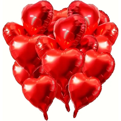 Фолиев балон червено сърце 25 см