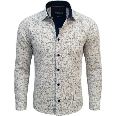 Ego Man košile pánská ES-320-01 slim fit bílá