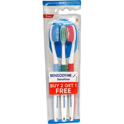Sensodyne четка за зъби, Софт, Сензитив, 3 броя