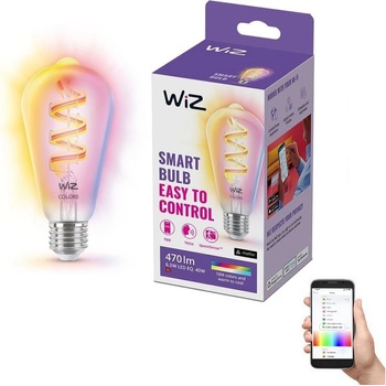 WiZ WiZ LED RGBW Stmievateľná žiarovka ST64 E27/6,3W/230V 2200-6500K Wi-Fi WI0132