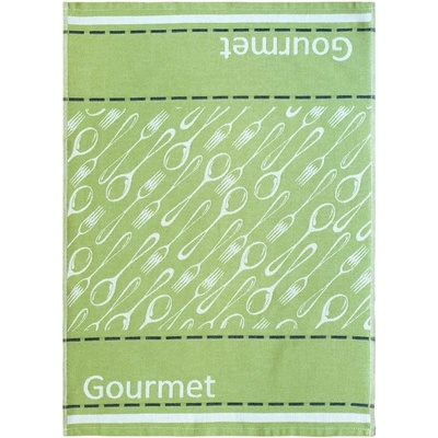 SCANquilt utěrka DESIGN gourmet zelená 50 x 70 cm