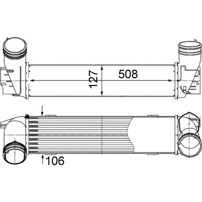 CHLADIČ TURBA, INTERCOOLER MAHLE CI 490 000S