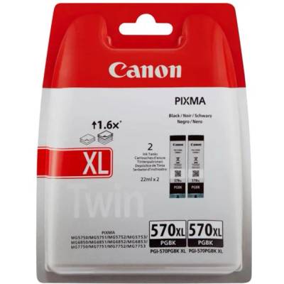 Canon PGI-570PGBK XL Black Twin Pack 0318C007