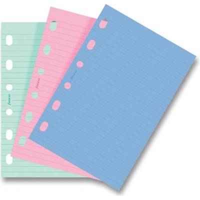Filofax Poznámkový papír, linkovaný, 3 barvy náplň kapesních diářů formát A7 10 listů