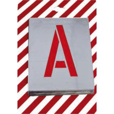 Šablony hůlkové písmo – sada 26 písmen pozink plech 0,2 mm 100 mm (p) – Zboží Dáma