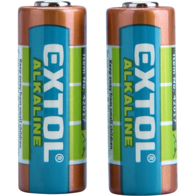 Extol акумулаторна батерия КЛТ. 2 алкални, 12v, размер (23a); дълъг живот, в блистер
