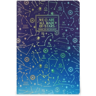 Legami Zápisník Lined Notebook Quaderno Medium Stars