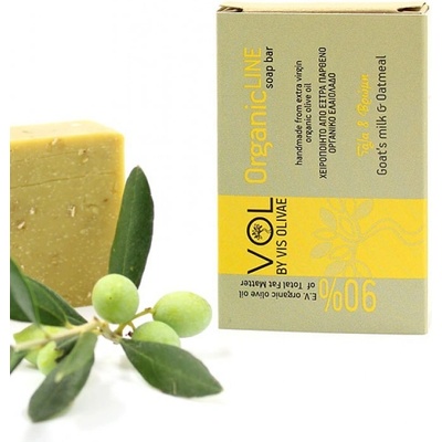 Vis Olivae Goat's milk and oats soap organic organické mydlo s kozím mliekom a ovsenými vločkami 90 g
