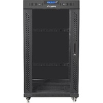 Lanberg rack cabinet 19" free-standing 22U/600x800 (flat pack) with glass door lcd black v2 (FF01-6822-12BL) - gtcomputers