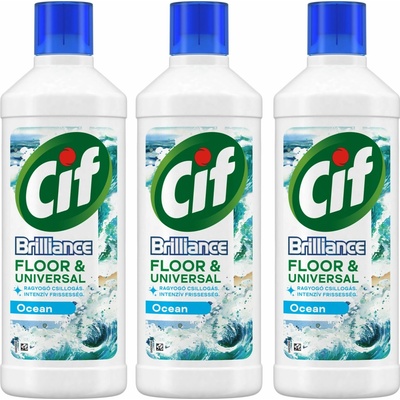 Cif Brillance tekutý čistiaci prostriedok Ocean 3x1 1 L