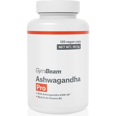 GymBeam Ashwagandha Pro капсули за подпомагане на физическото и психическото здраве 134 гр
