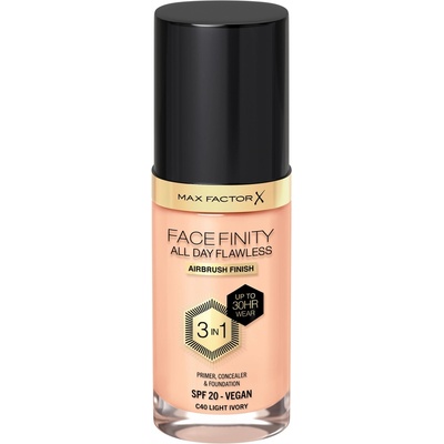 Max Factor Facefinity All Day Flawless SPF20 tekutý make-up s uv ochranou c40 light ivory 30 ml