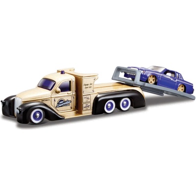 Maisto Design Elite Transport Ramp Truck + 1980 Datsun 280ZX S130 1:64